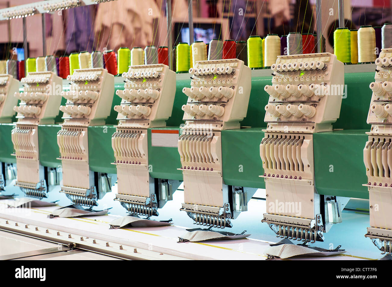 Textile Industrial Embroidery Machine Stock Photo Alamy