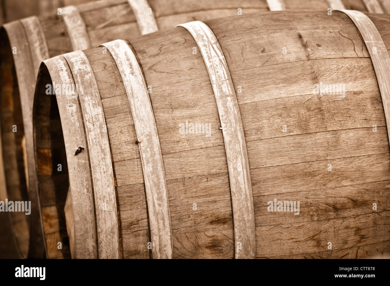 Wine Barrel in Cellar Stock Photo Alamy