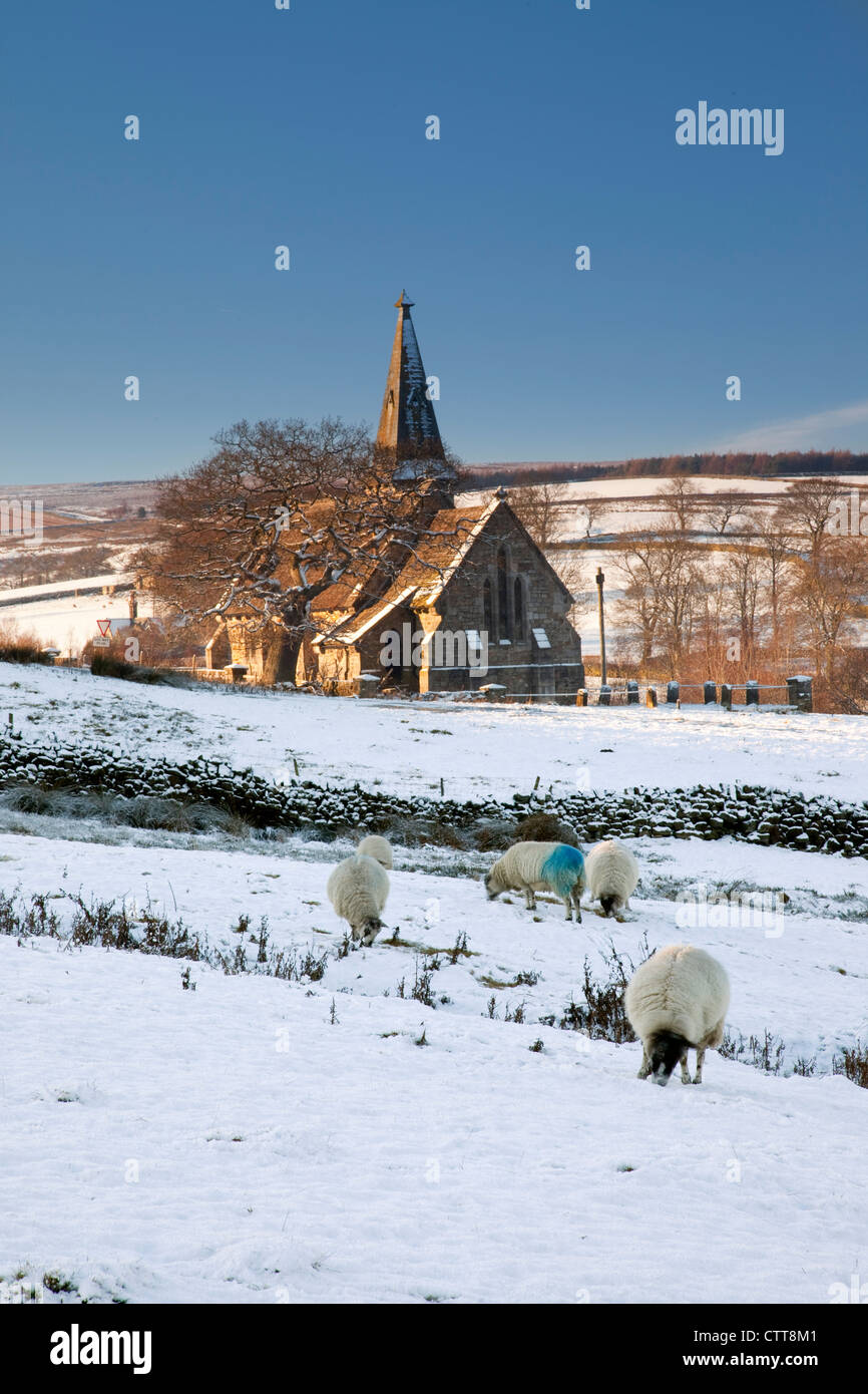 St Andrews Church, the Washburn Valley, near Harrogate in North Yorkshire. Stock Photo
