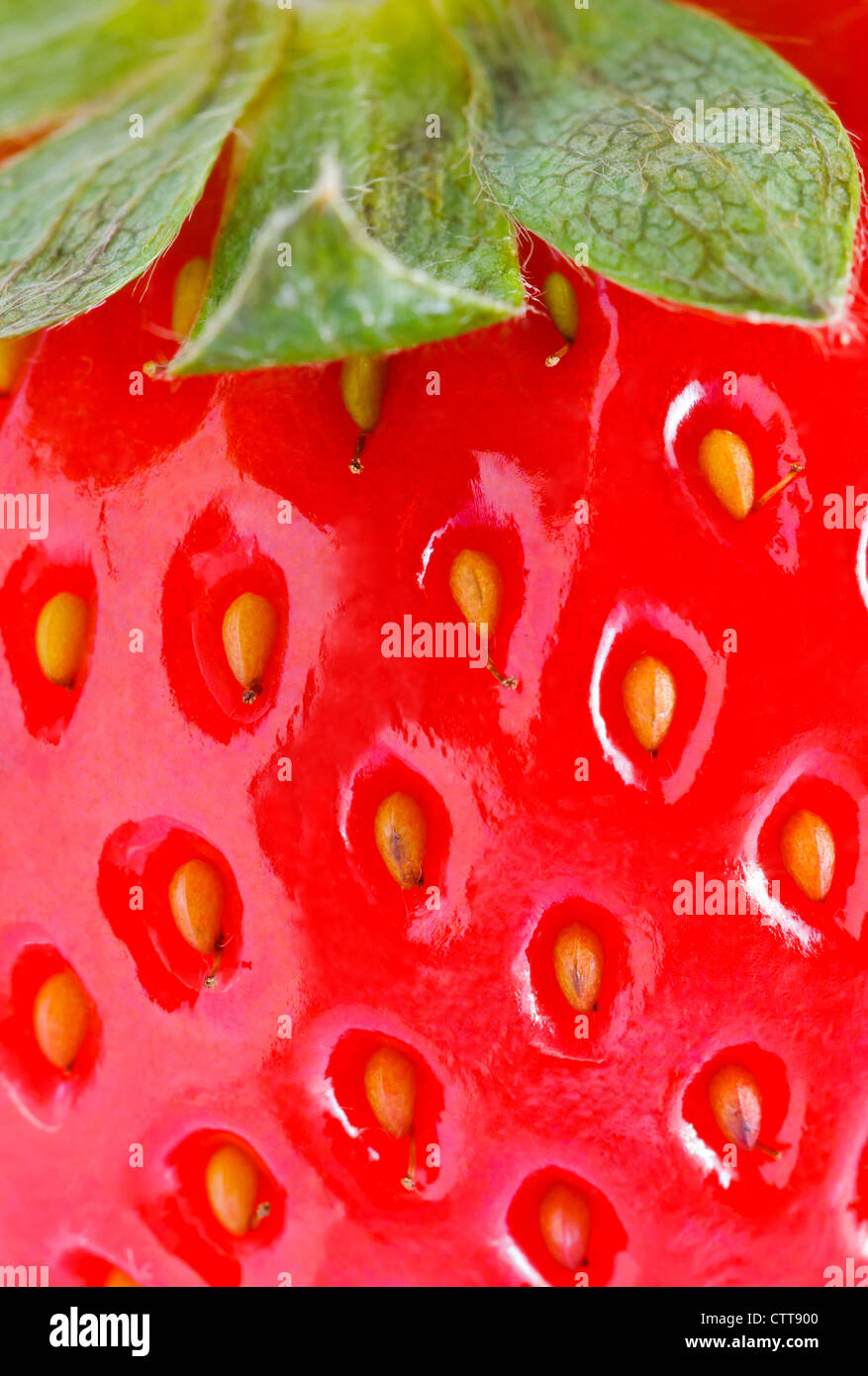 Background texture with strawberry closeup detail Stock Photo - Alamy