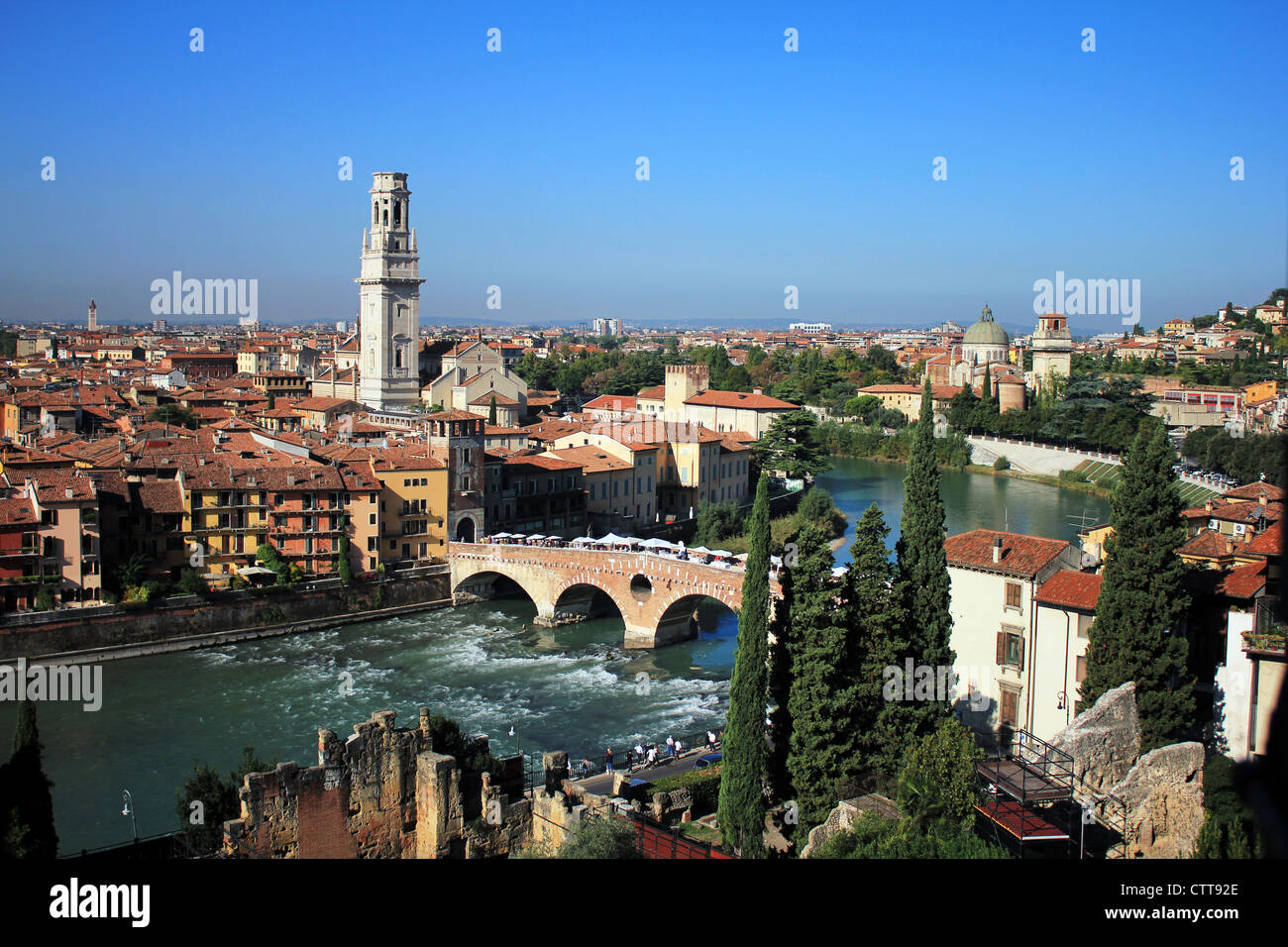 The Skyline of the City of Verona in Italy Stock Photo - Alamy
