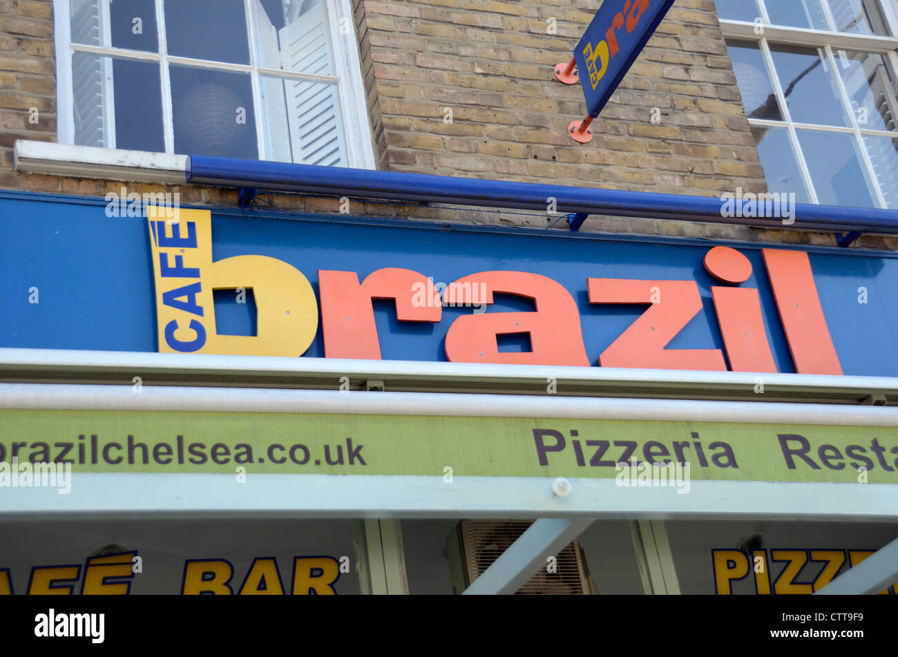 The Brasil Cafe in Fulham Road, Fulham, London, UK Stock Photo