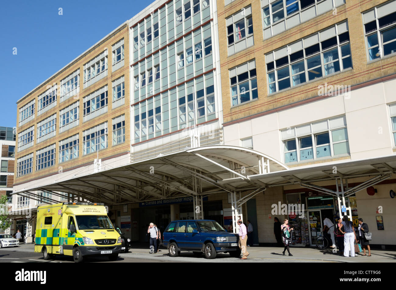The Chelsea and Westminster Hospital in Fulham Road, Fulham, London, UK Stock Photo