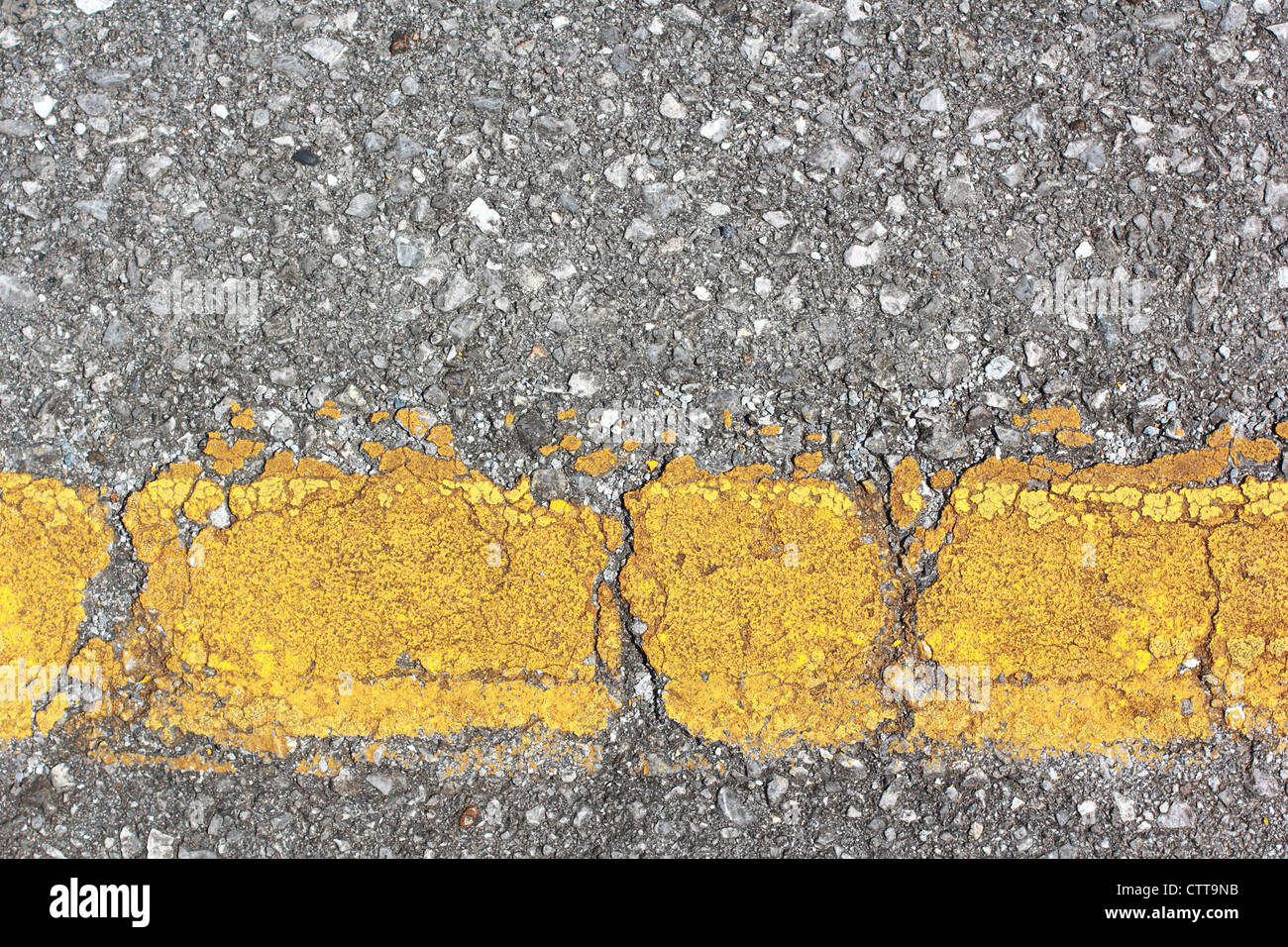 top view rough road , straight line Stock Photo - Alamy