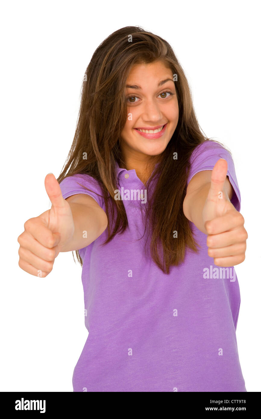Teenager thumbs up hi-res stock photography and images - Alamy