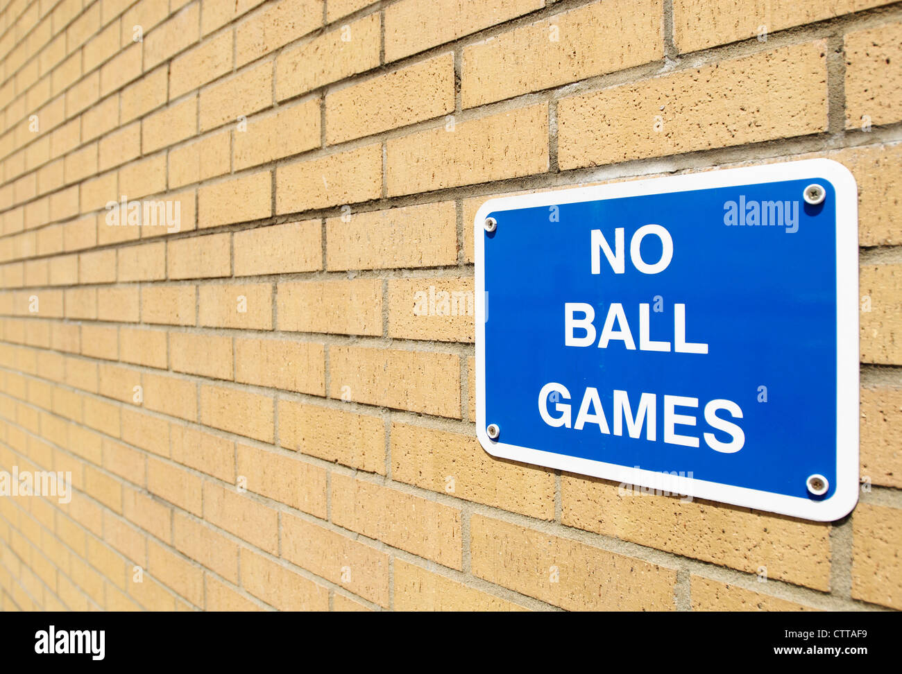 No ball games sign Stock Photo Alamy