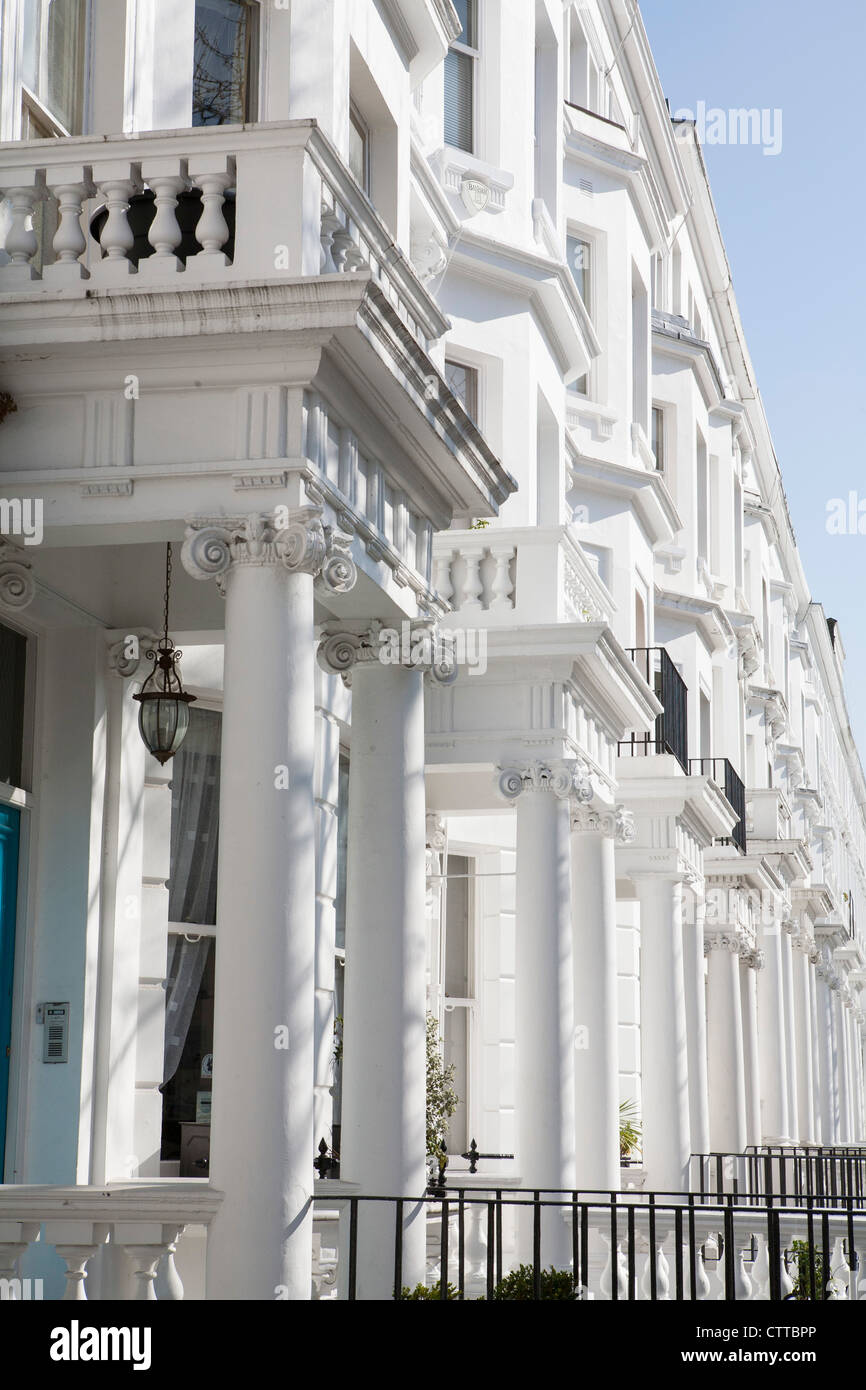 row of high end property in Chelsea, London. Some of the most exclusive real estate in the UK