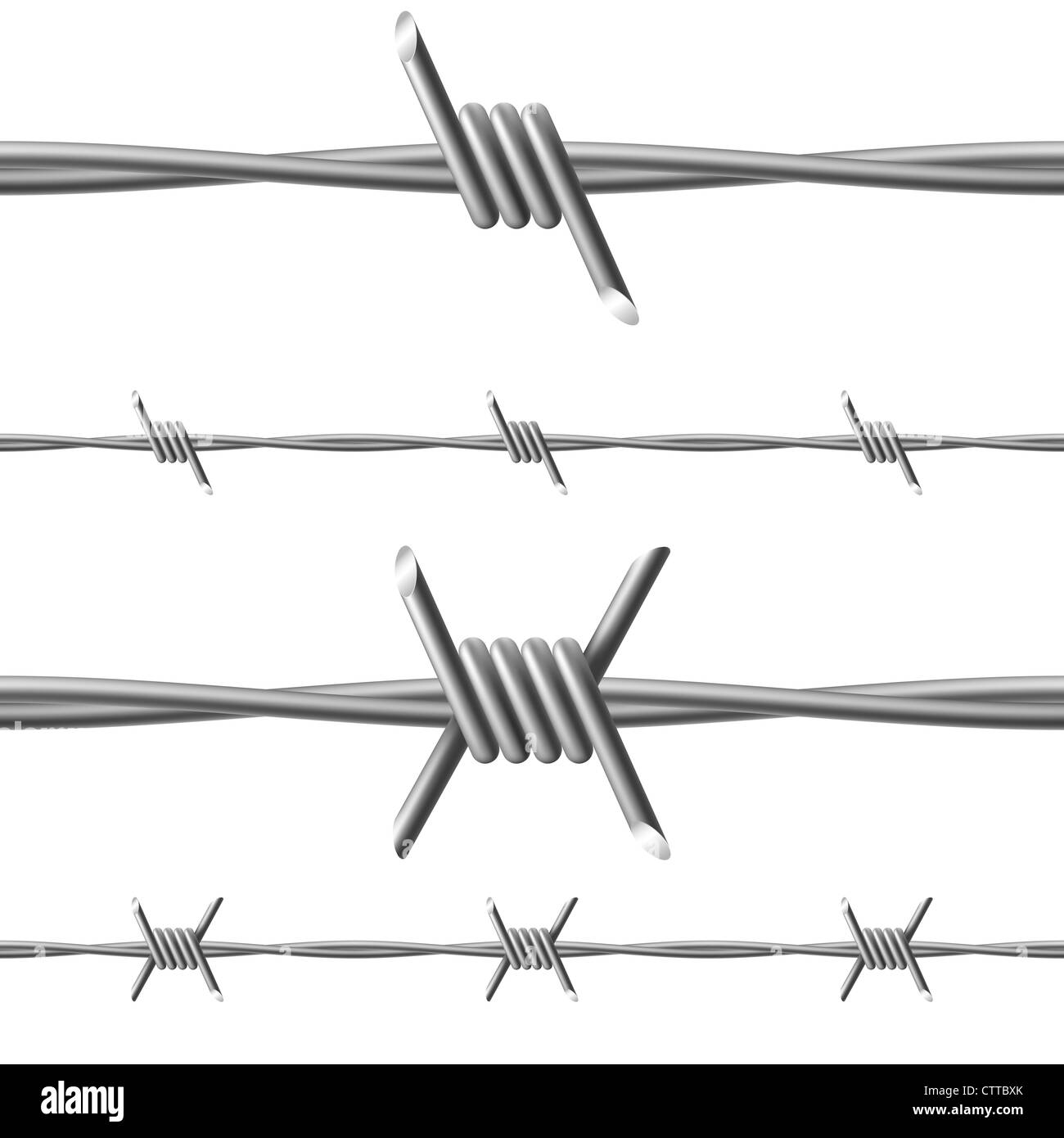 Barbed wire. Illustration on white background for design Stock Photo ...