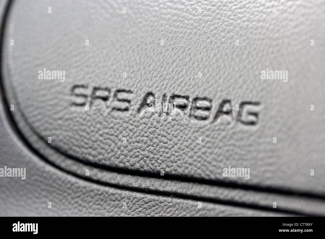 srs airbag built into a car dashboard Stock Photo