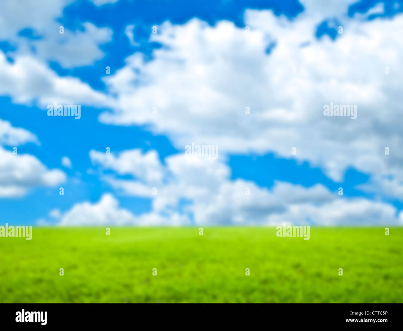 Beautiful green field and blue sky Stock Photo - Alamy