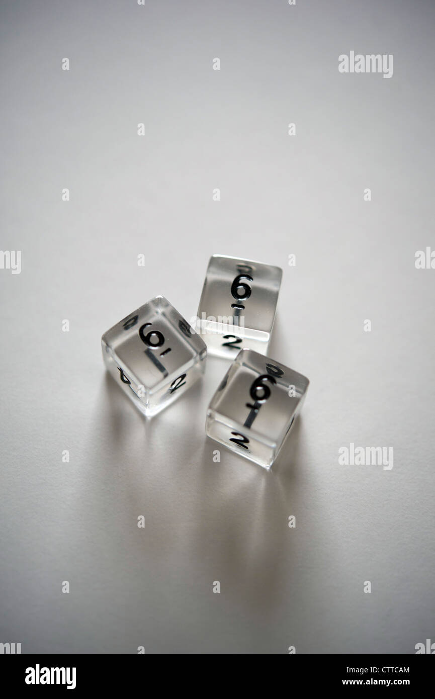 Dice with digits Stock Photo