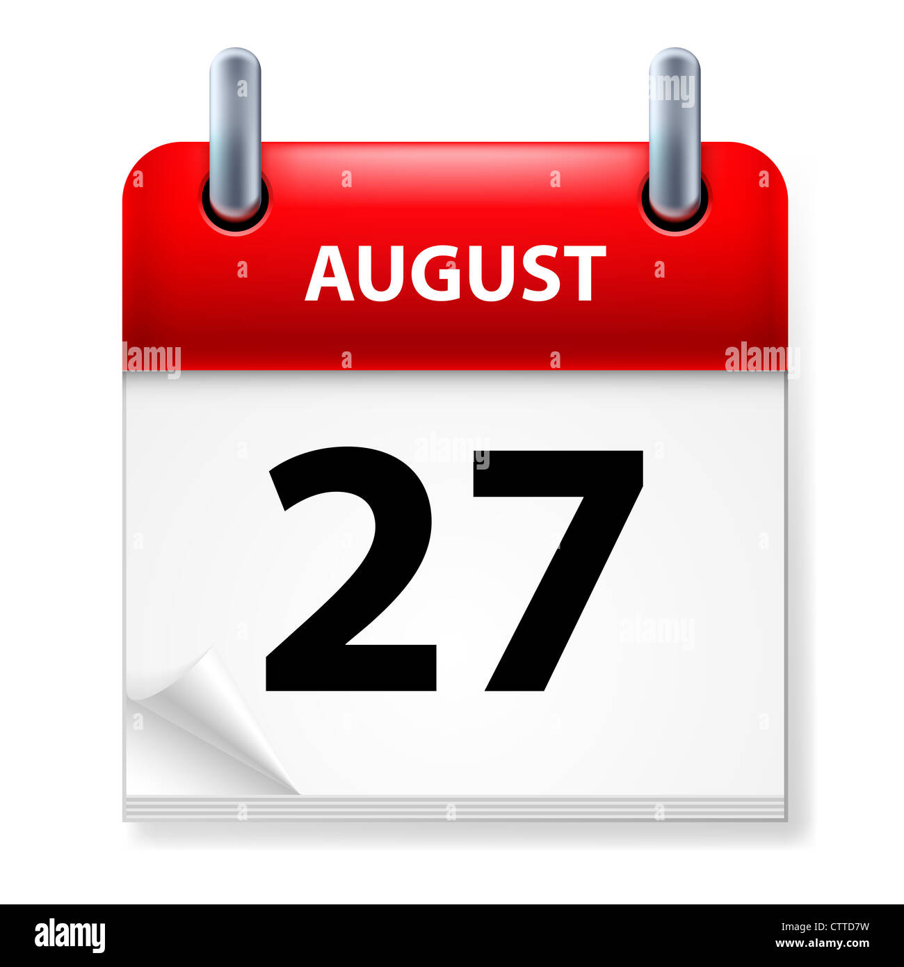 August calendar view Cut Out Stock Images & Pictures - Alamy