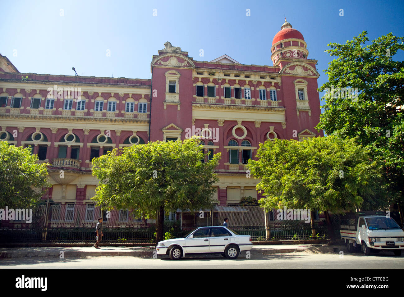 The Ministers' Building in downtown (Rangoon) Yangon, (Burma) Myanmar. Stock Photo
