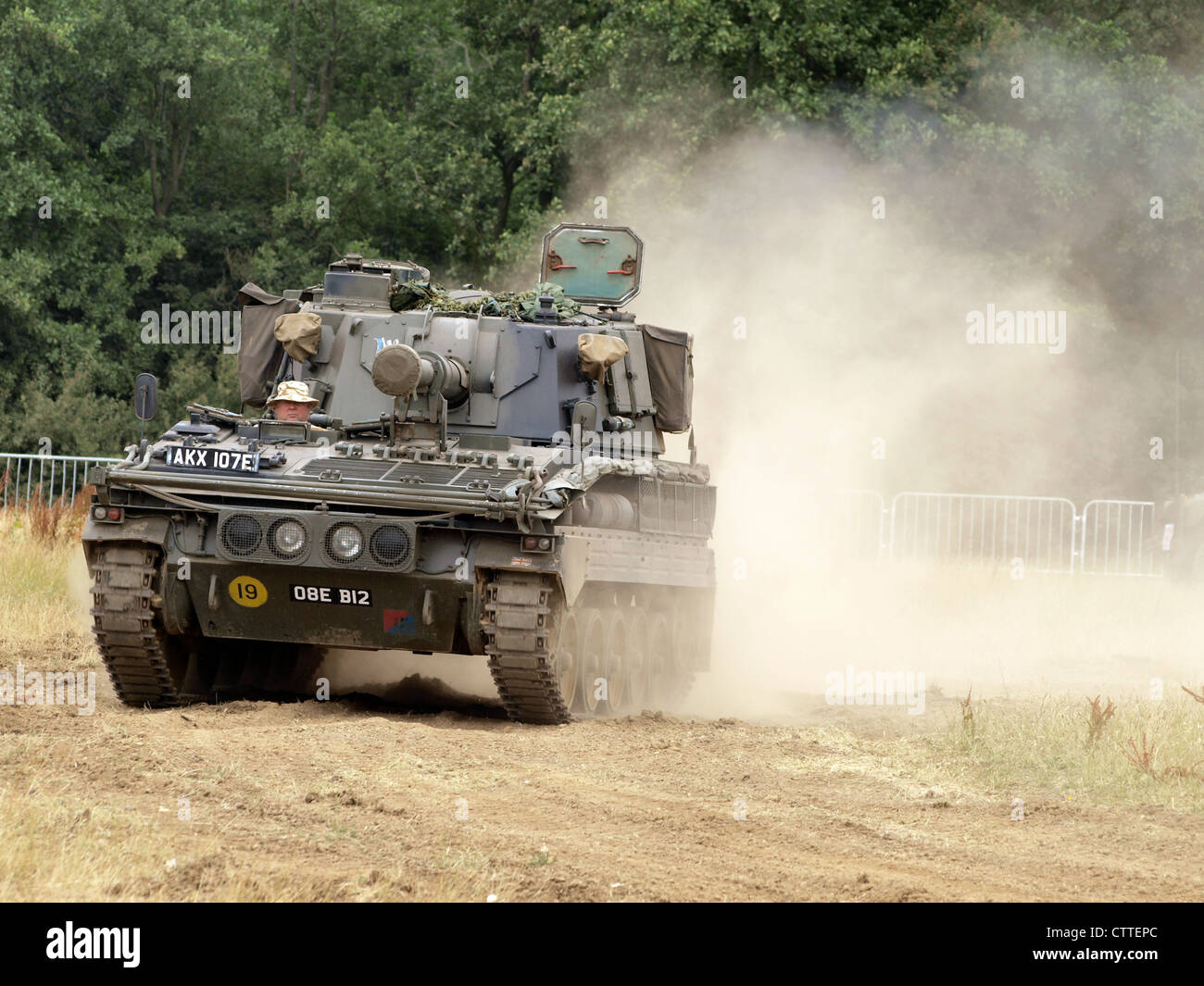 The FV433 Abbot is a British self-propelled 105mm gun used by the British Army. It was designed for artillery support in combat zones, offering mobility and firepower for ground forces during the Cold War and beyond. Stock Photo