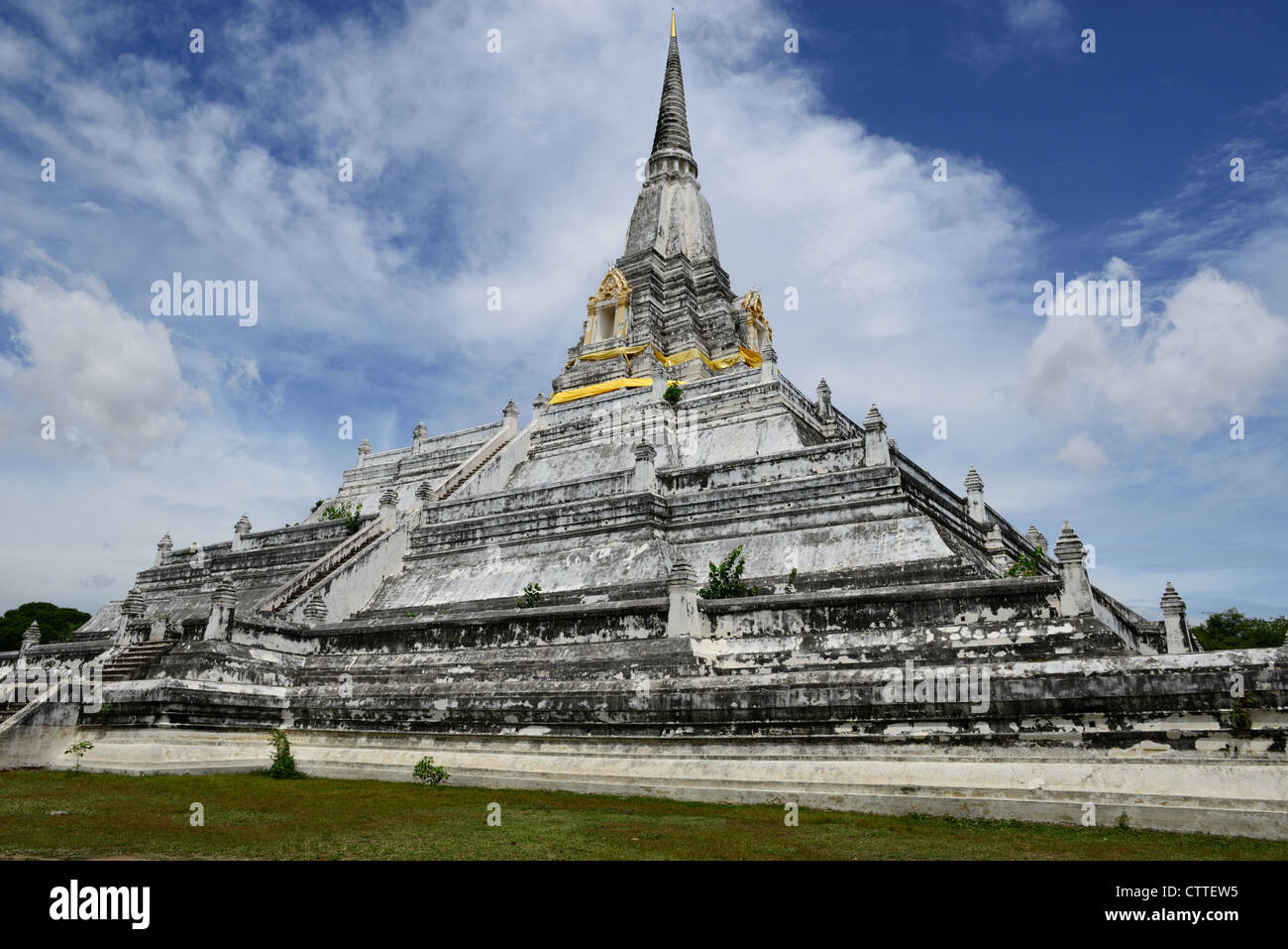 Chedi Phukhao Thong which was built by the Burmese King Bhueng Noreng after his conquest of Ayutthaya in 1767 Stock Photo