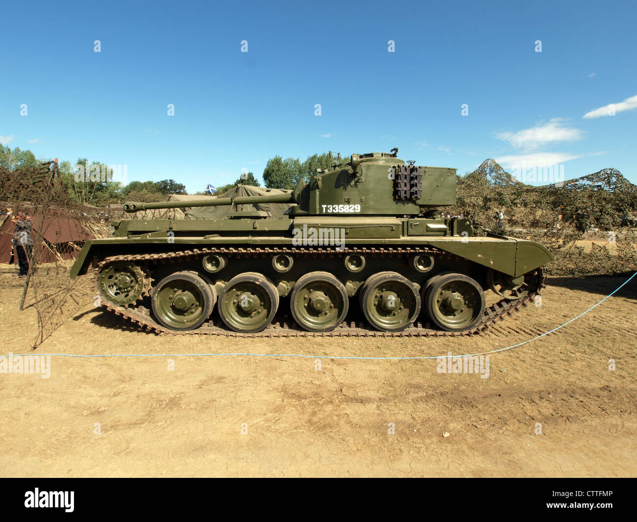 Comet with markings for 11th Armoured Division Stock Photo