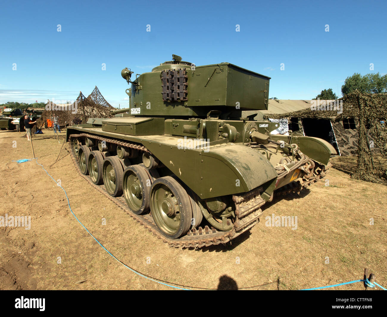 Comet with markings for 11th Armoured Division Stock Photo