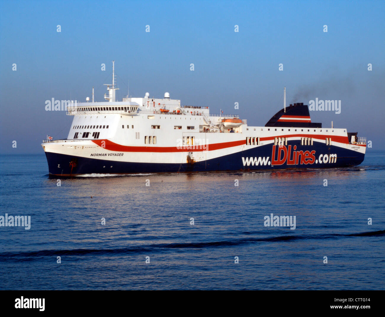Ferry, Portsmouth, England to Le Havre, France Stock Photo