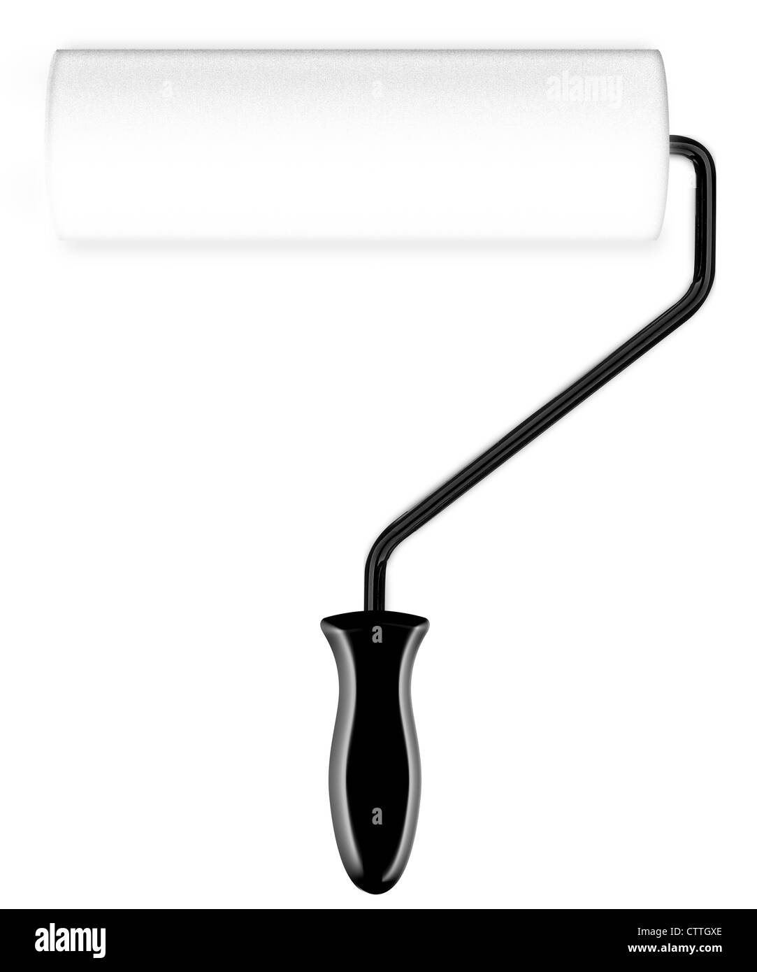 roller brush with wall paint Stock Photo Alamy