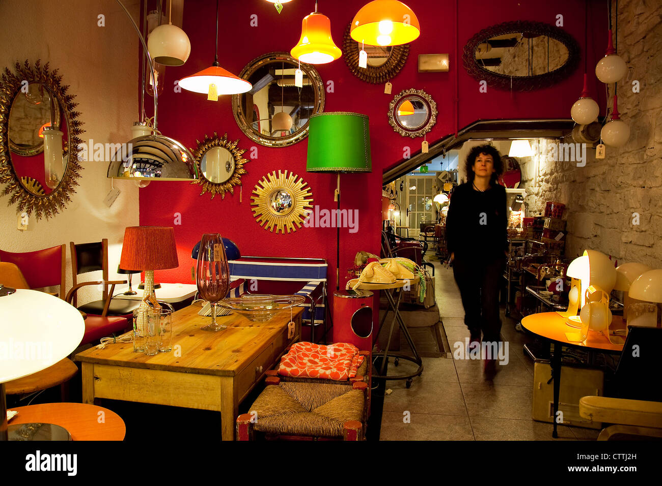 Furniture shop. Pamplona. Navarra. Spain Stock Photo Alamy