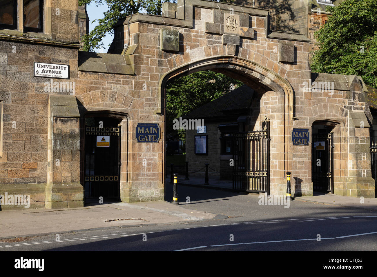 University of Glasgow Main Gate on the Gilmorehill Campus, University