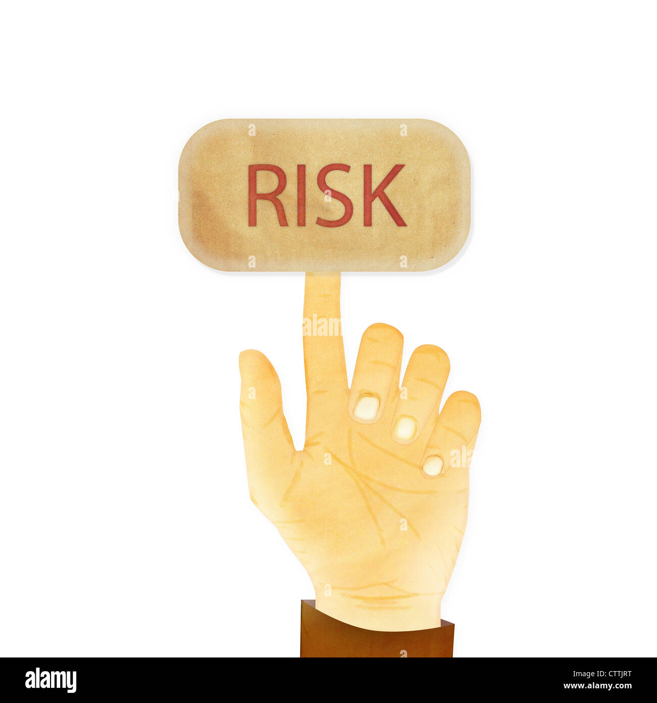 Right Risk Hand Hand gesture pointing at risk butto hi-res stock photography and images ...