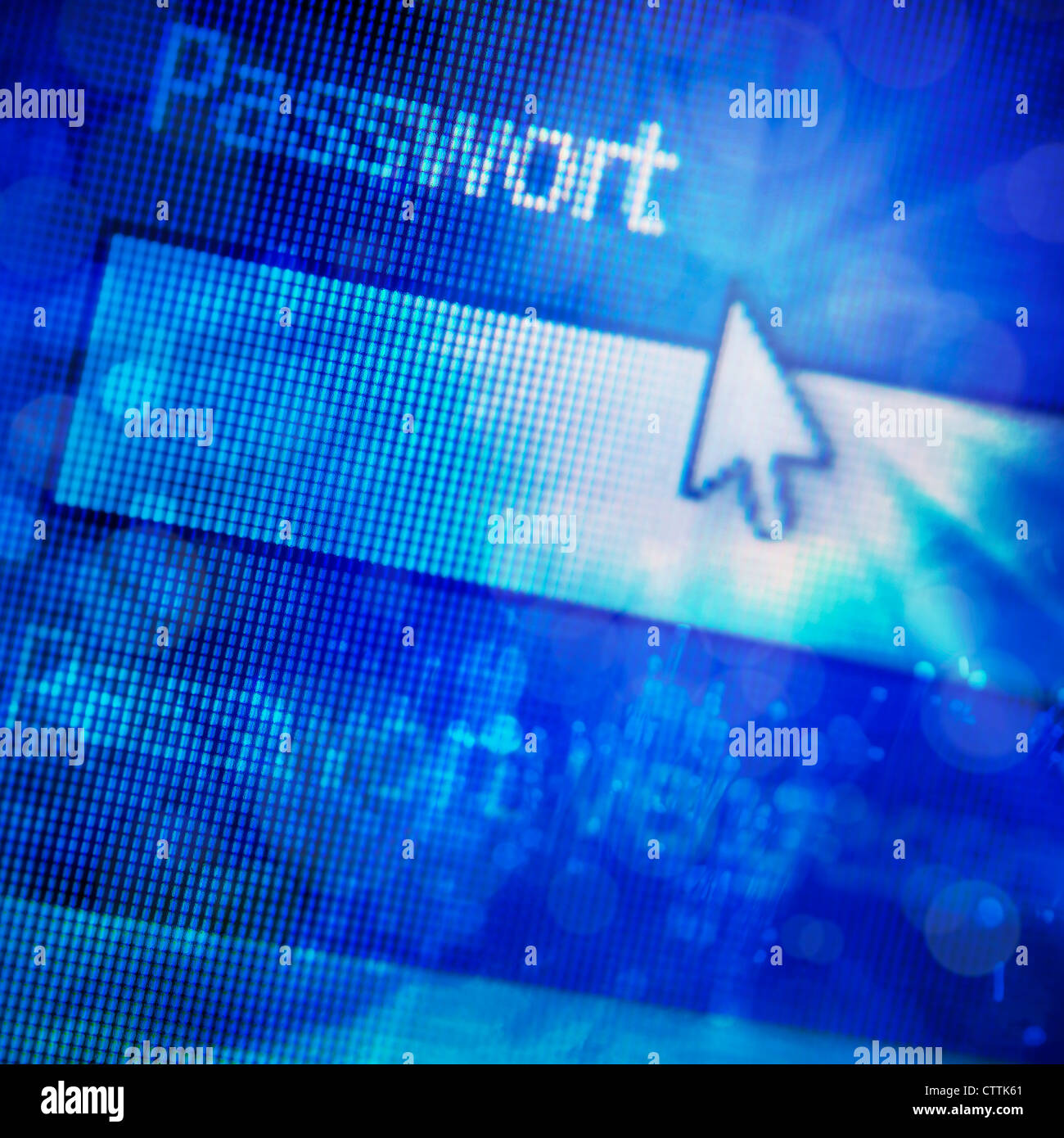 Abstract background - Security concept: Login form on digital screen. Stock Photo