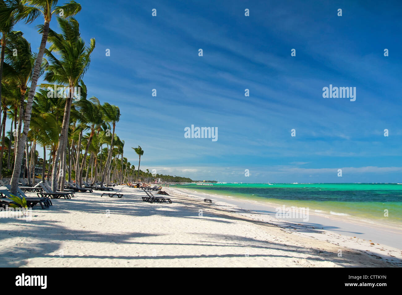 Caribbean sea beach, Dominican Republic Stock Photo