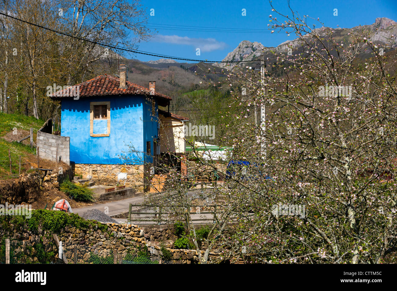 Corao Village, Asturias, Spain Stock Photo