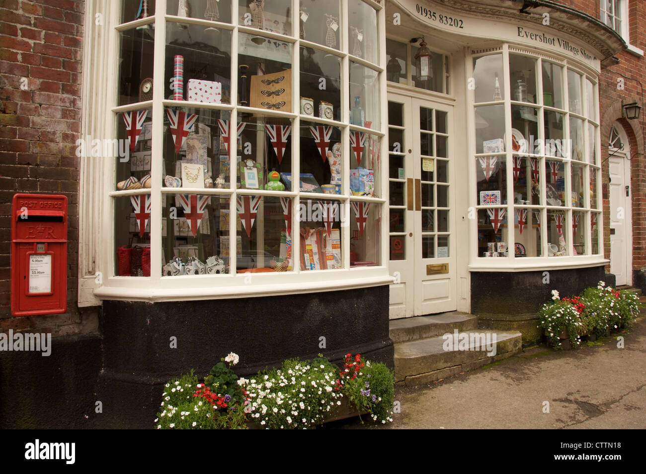 The old village shop and Post Office at Evershot in Dorset, with its