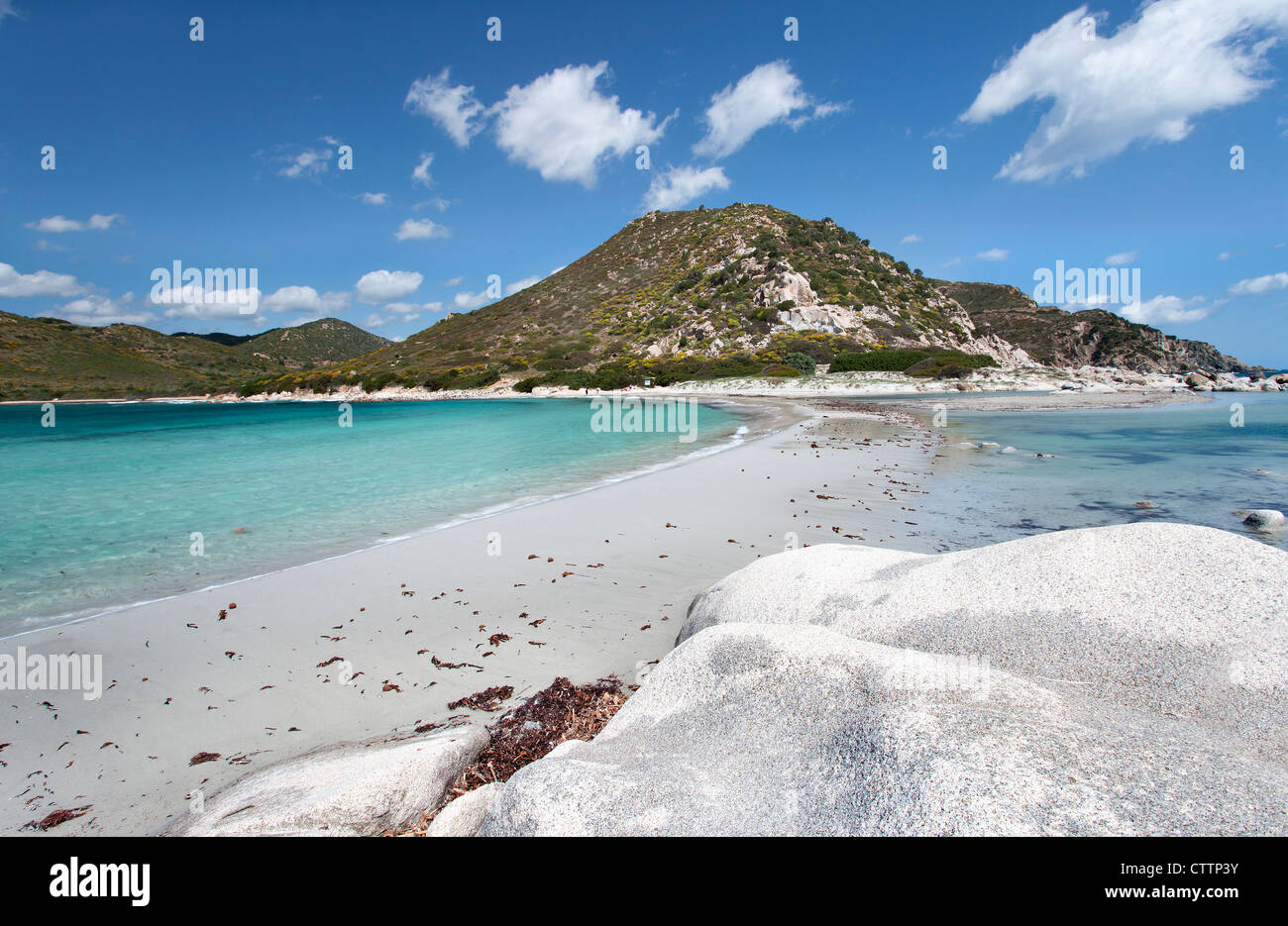 Punta Molentis beach (Sardinia,Italy) Stock Photo