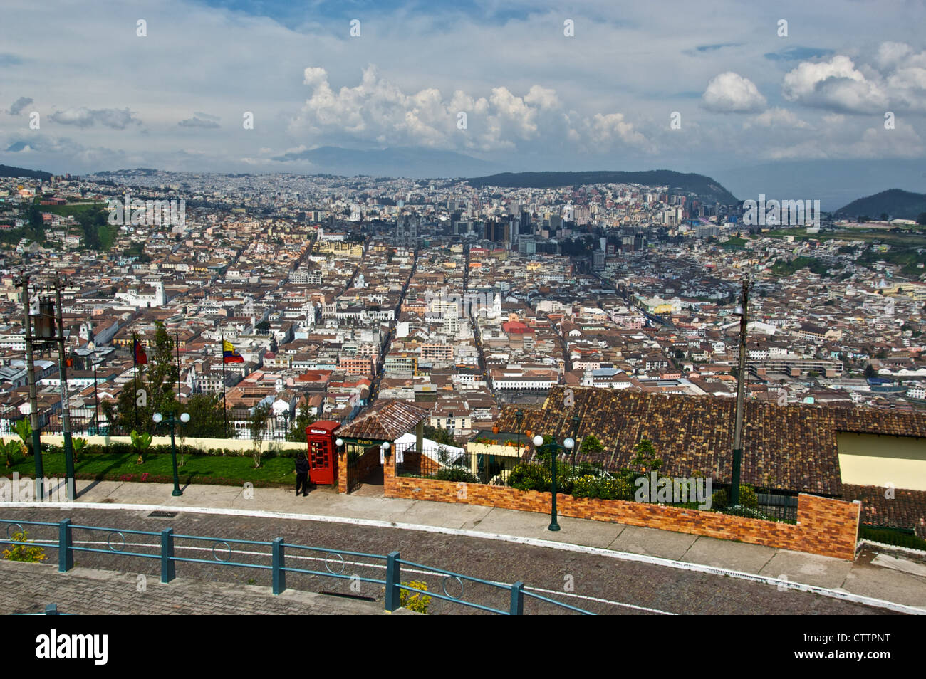 View on the colorful houses in Quito, Ecuador Stock Photo Alamy