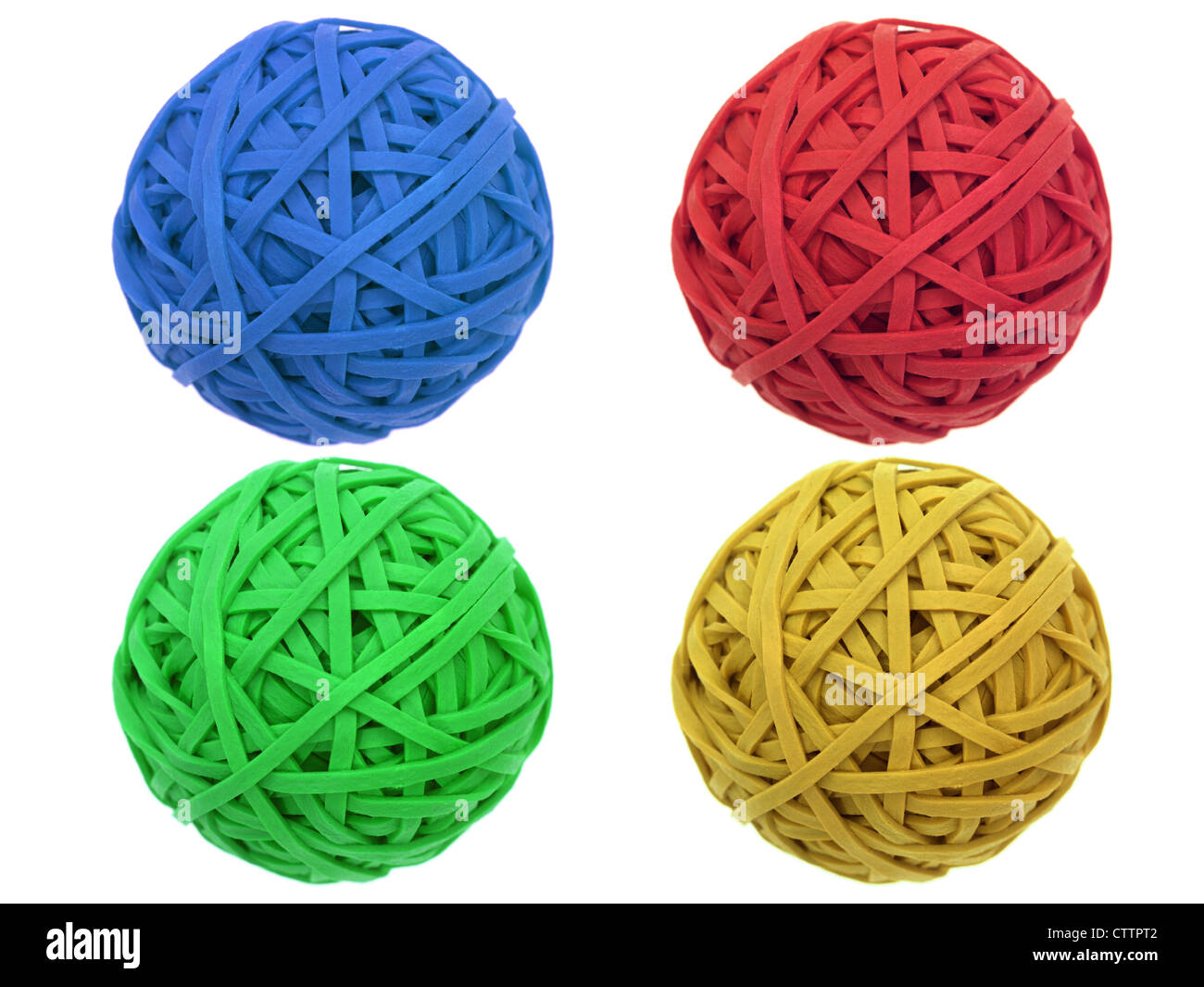 A rubber ball made from rubber bands Stock Photo Alamy