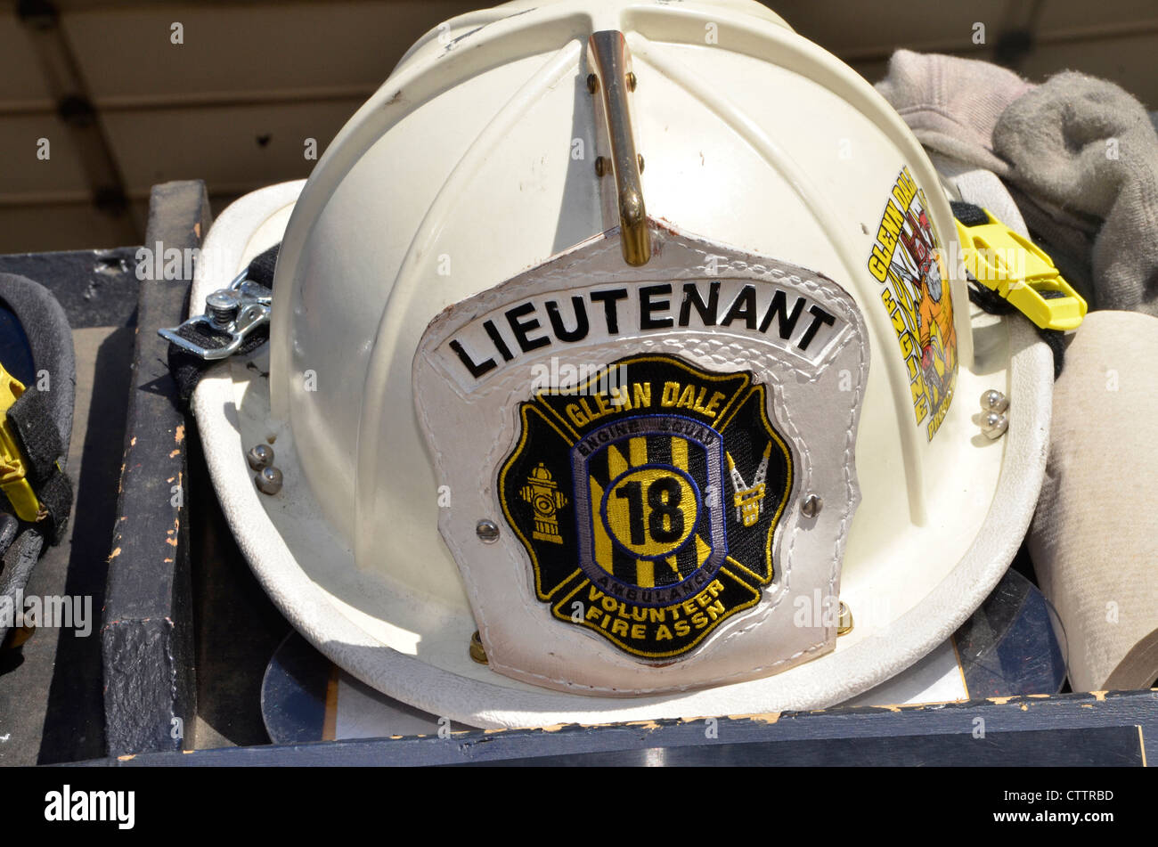 A fire Lieutenant"s helmet Stock Photo Alamy