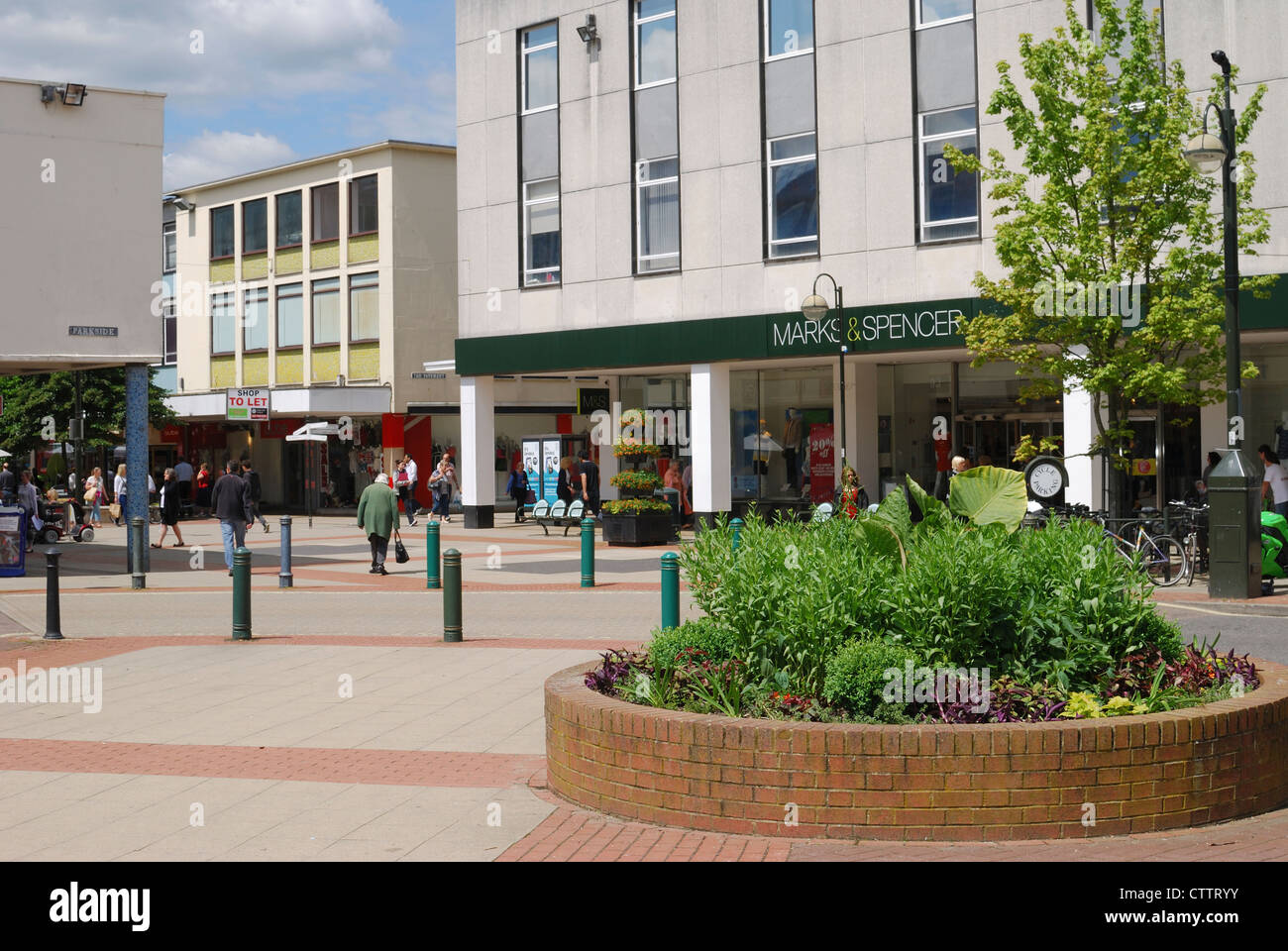 Modern shopping centre in Crawley. West Sussex. England Stock Photo