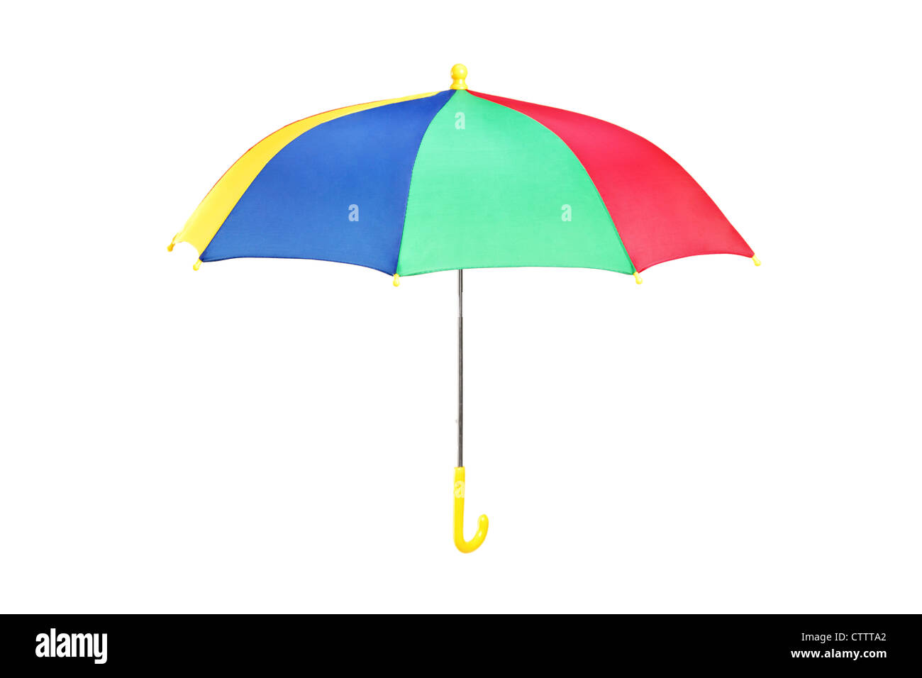 Studio shot of a colorful umbrella isolated on white background Stock ...