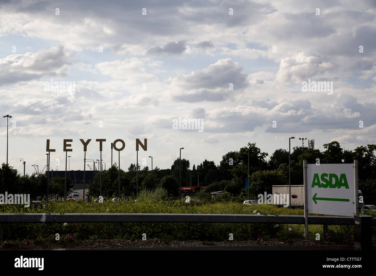 Leyton Sign, E10, London on the boundary to the Olympic Park Stock Photo