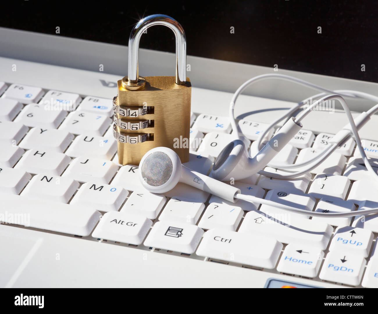 Computer security lock Stock Photo - Alamy
