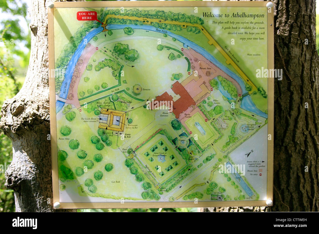 map-of-the-house-and-grounds-of-athelhampton-house-dorset-stock-photo-alamy