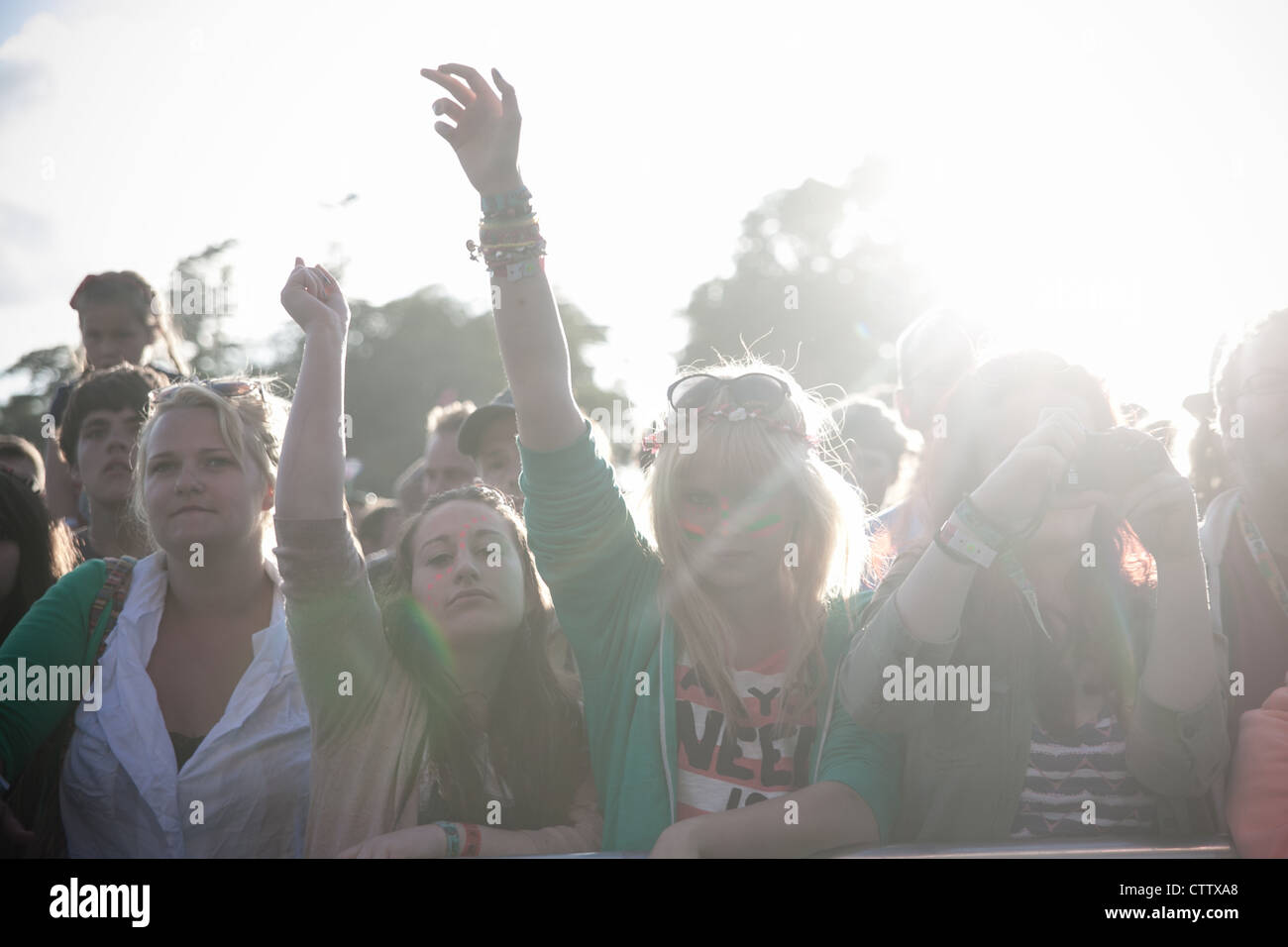 Girls at a Music Festival Stock Photo