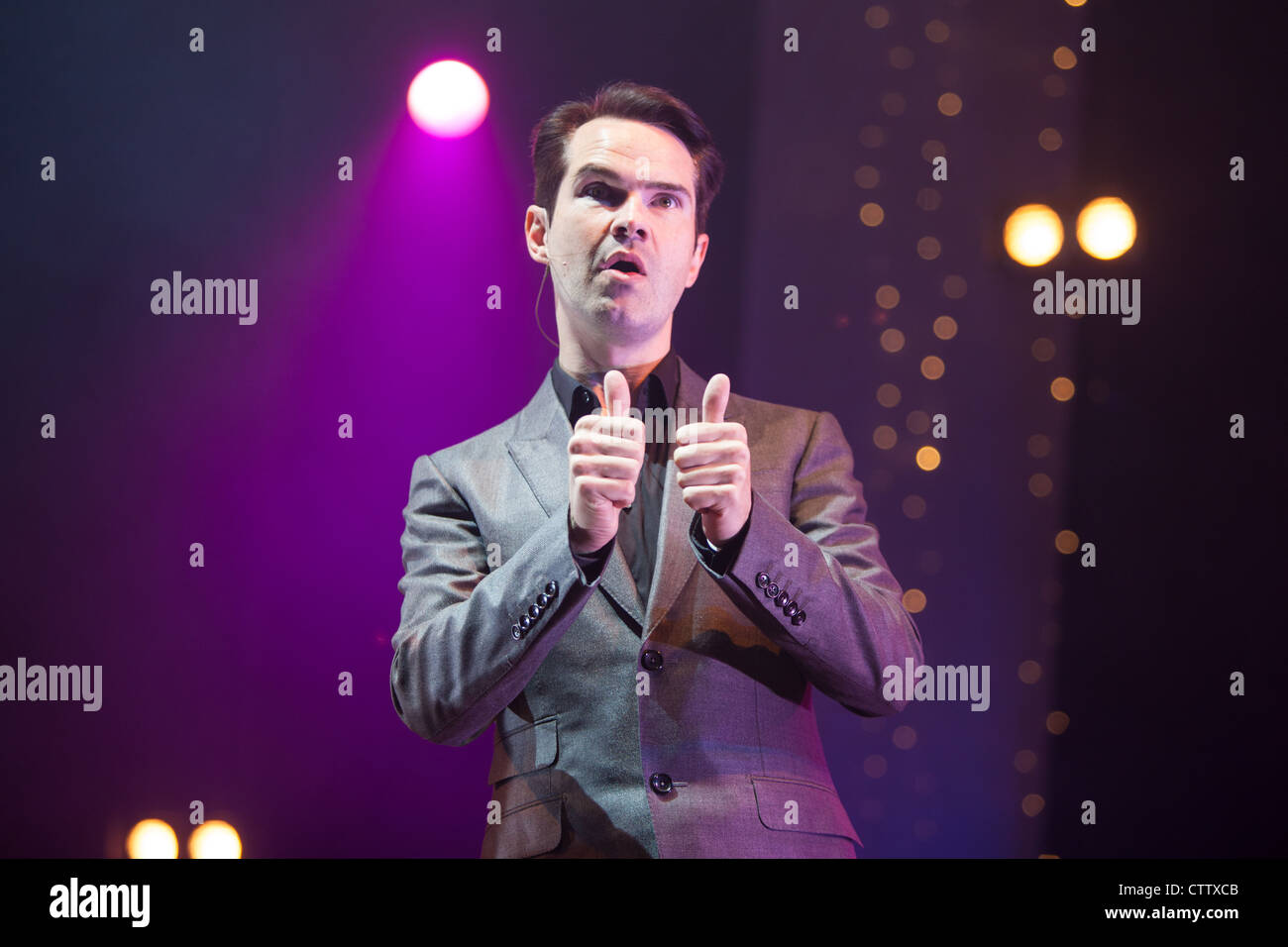 Jimmy Carr performs at Camp Bestival, 29th July 2012. Stock Photo