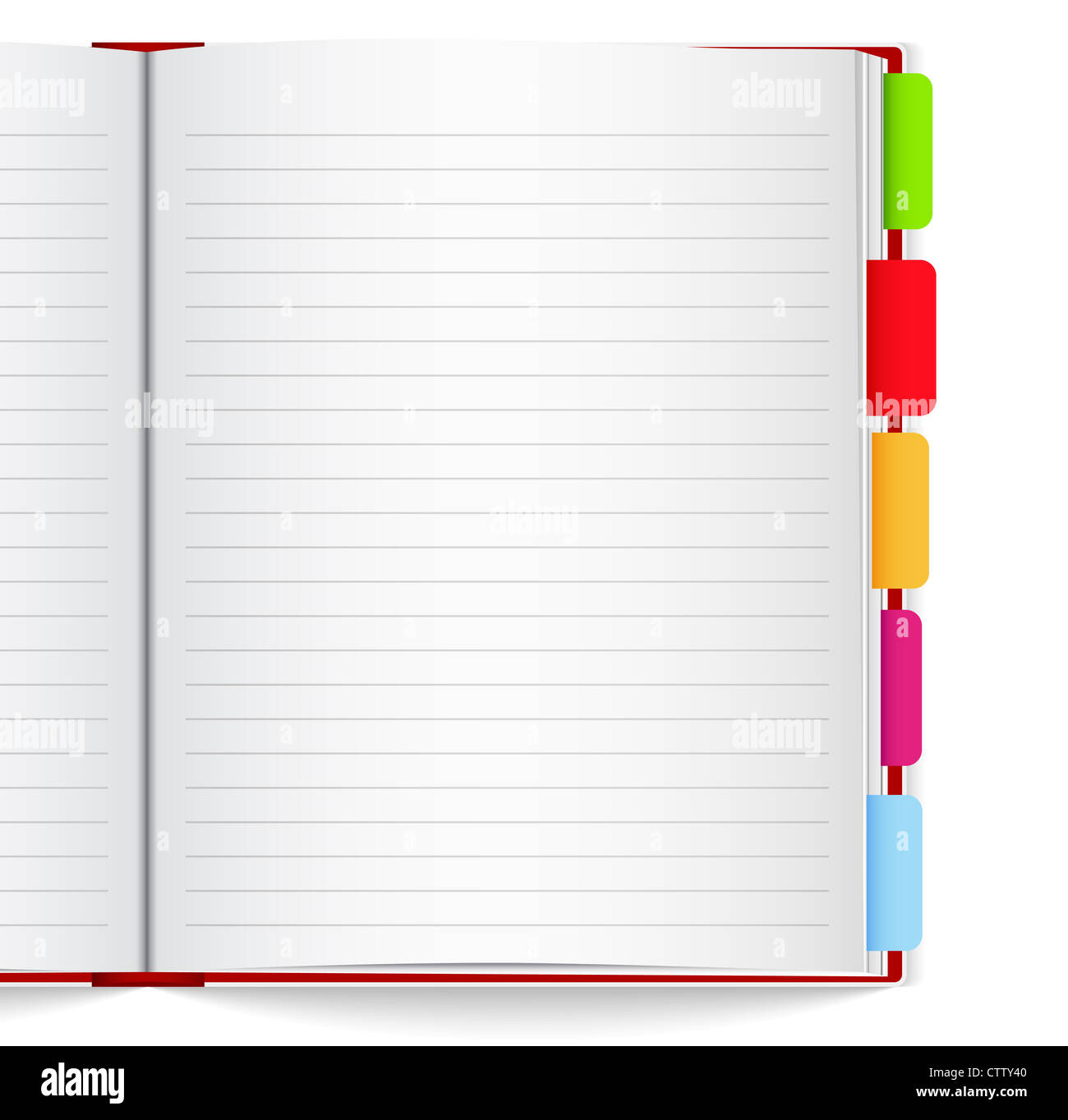 Notebook with bookmarks Stock Photo Alamy