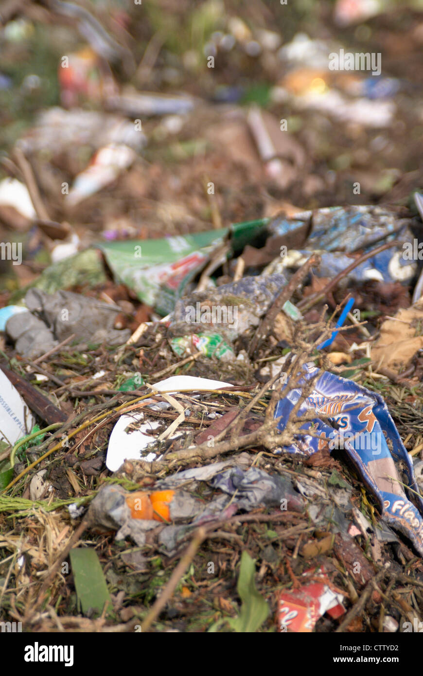 Heap of garden waste. Stock Photo