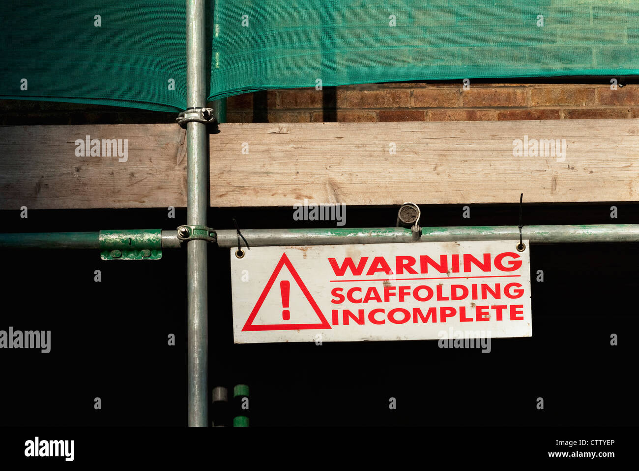 Scaffolding warning sign hires stock photography and images Alamy