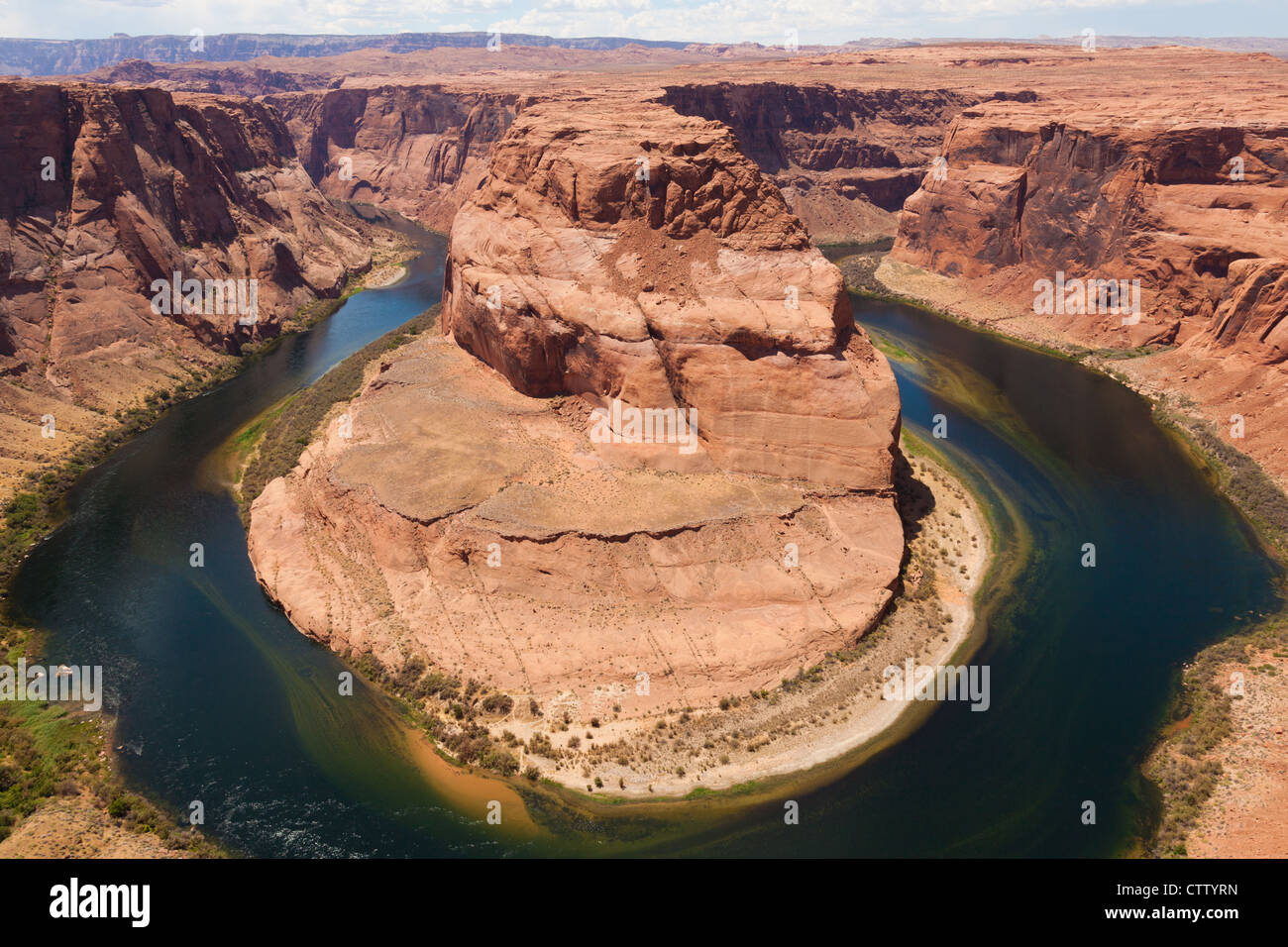 Horseshoe bend of Colorado river in Page Arizona - USA Stock Photo