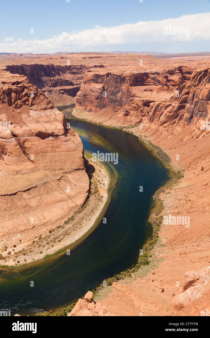 Horseshoe bend of Colorado river in Page Arizona - USA Stock Photo