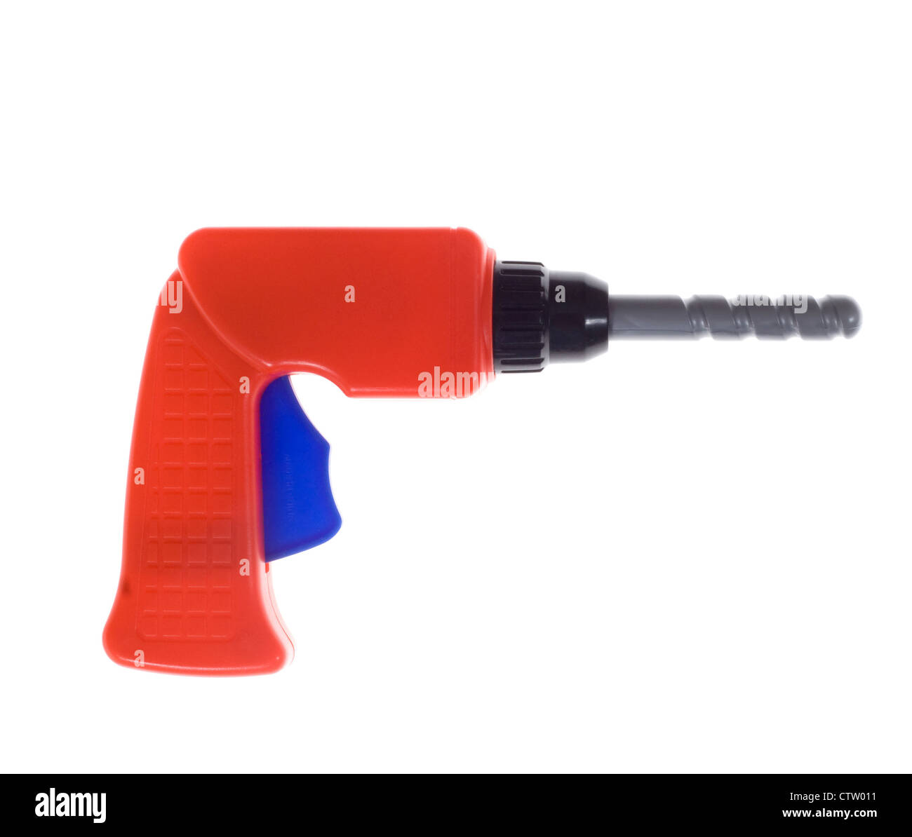 plastic drill, photo on white background Stock Photo Alamy