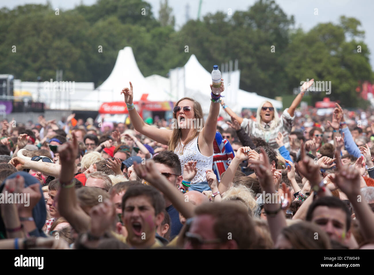 Crowd at a Music Festival Stock Photo