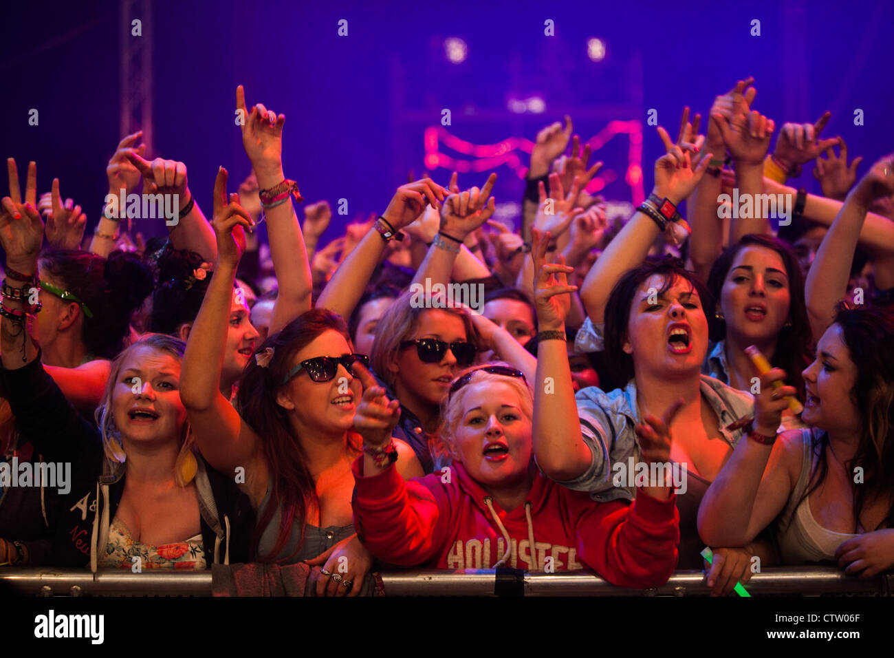 Crowd at a Music Festival Stock Photo