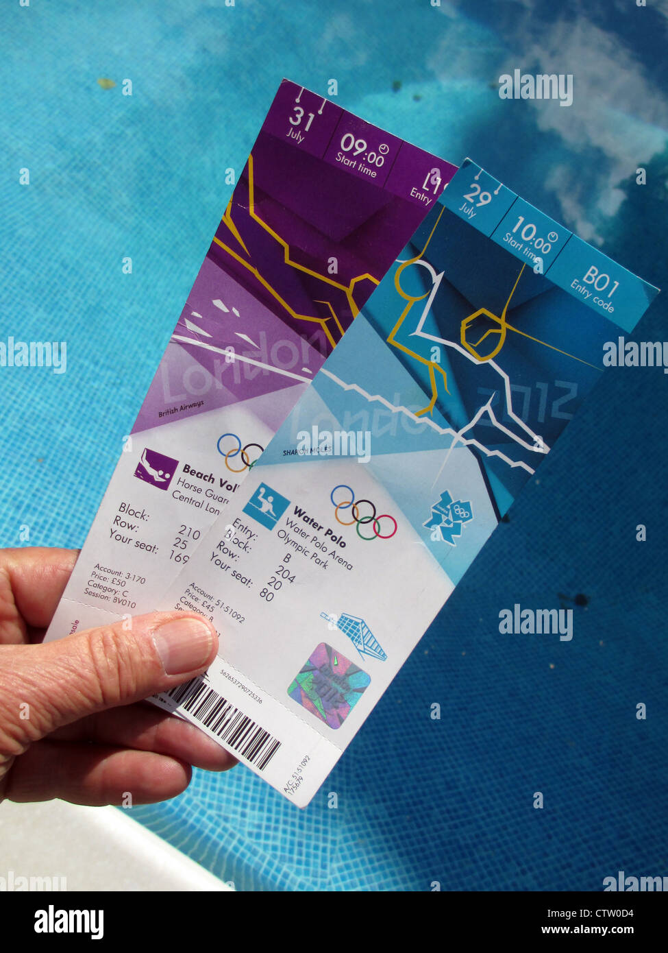 LONDON OLYMPICS 2012 Official tickets for Water Polo and Beach